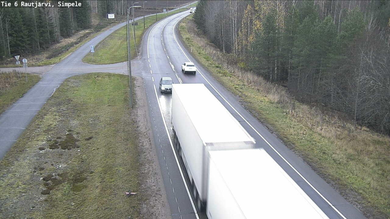 Weather Camera Image Road 6 Rautjärvi, Simpele, Rautjärvi, Etelä-Karjala