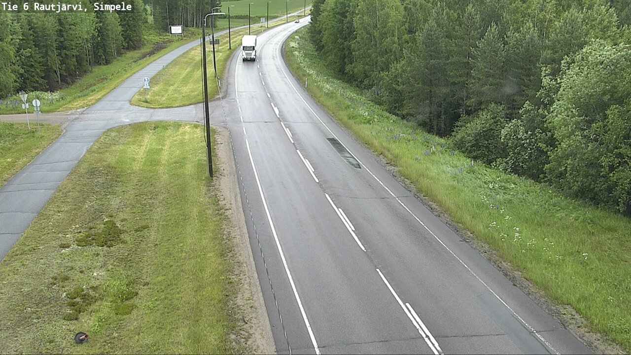 Weather Camera Image Väg 6 Rautjärvi, Simpele, Rautjärvi, Etelä-Karjala