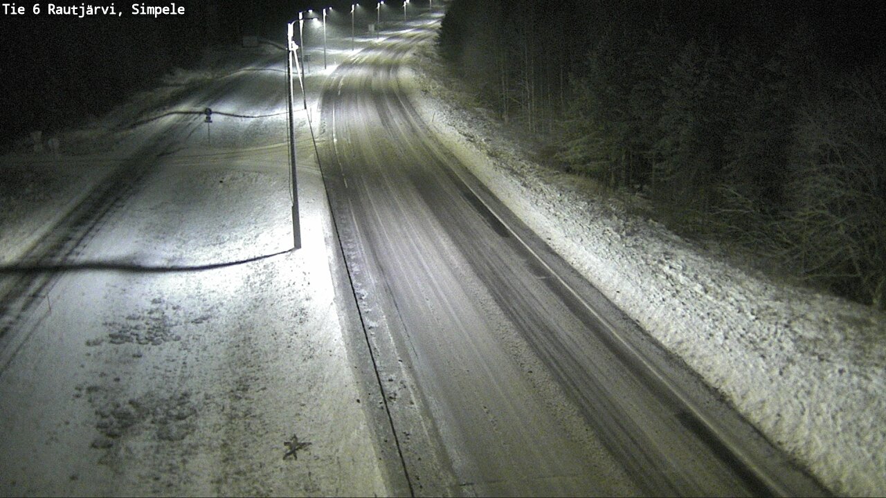 Weather Camera Image Road 6 Rautjärvi, Simpele, Rautjärvi, Etelä-Karjala