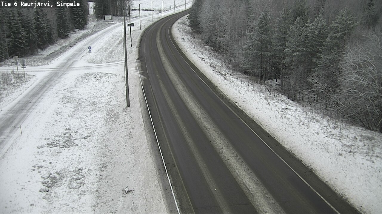 Weather Camera Image Road 6 Rautjärvi, Simpele, Rautjärvi, Etelä-Karjala