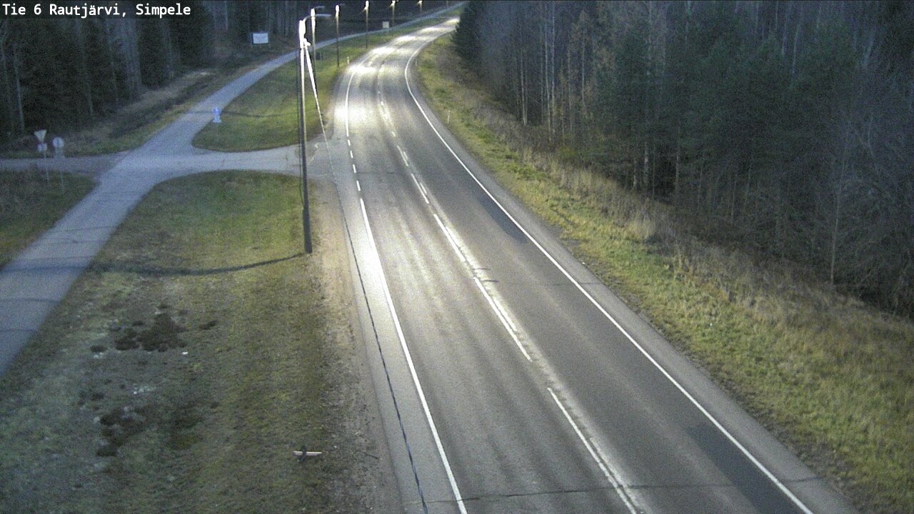 Weather Camera Image Road 6 Rautjärvi, Simpele, Rautjärvi, Etelä-Karjala
