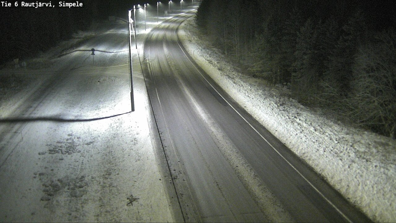 Weather Camera Image Road 6 Rautjärvi, Simpele, Rautjärvi, Etelä-Karjala