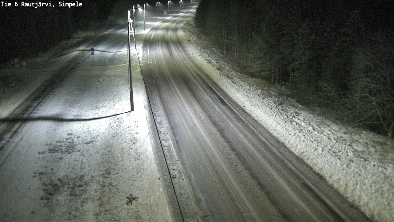 Weather Camera Image Road 6 Rautjärvi, Simpele, Rautjärvi, Etelä-Karjala