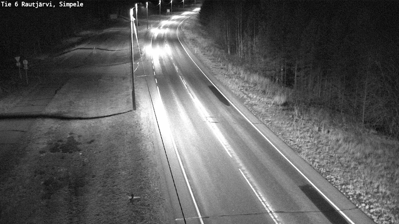 Weather Camera Image Väg 6 Rautjärvi, Simpele, Rautjärvi, Etelä-Karjala
