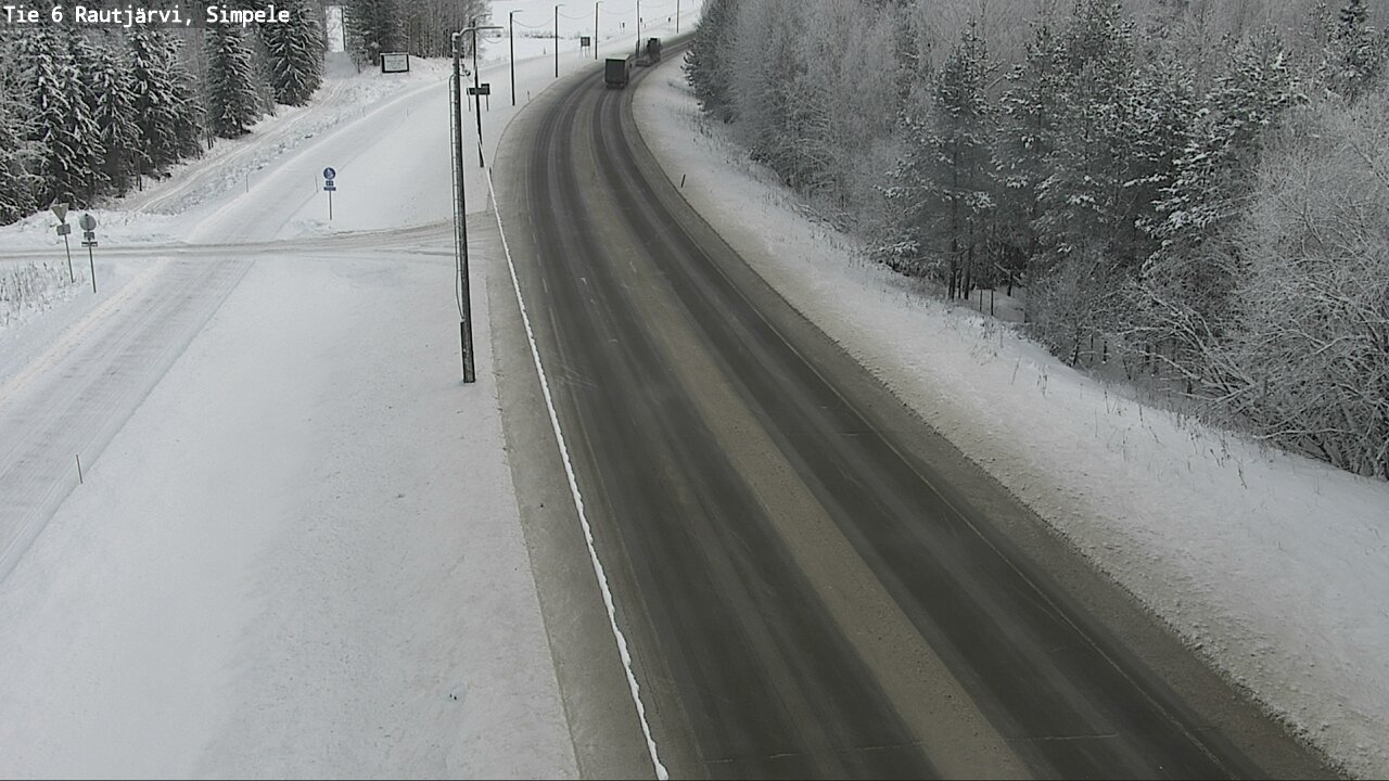 Weather Camera Image Road 6 Rautjärvi, Simpele, Rautjärvi, Etelä-Karjala