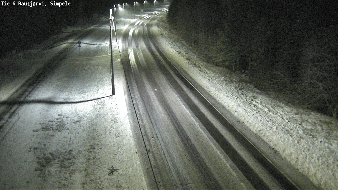 Weather Camera Image Road 6 Rautjärvi, Simpele, Rautjärvi, Etelä-Karjala
