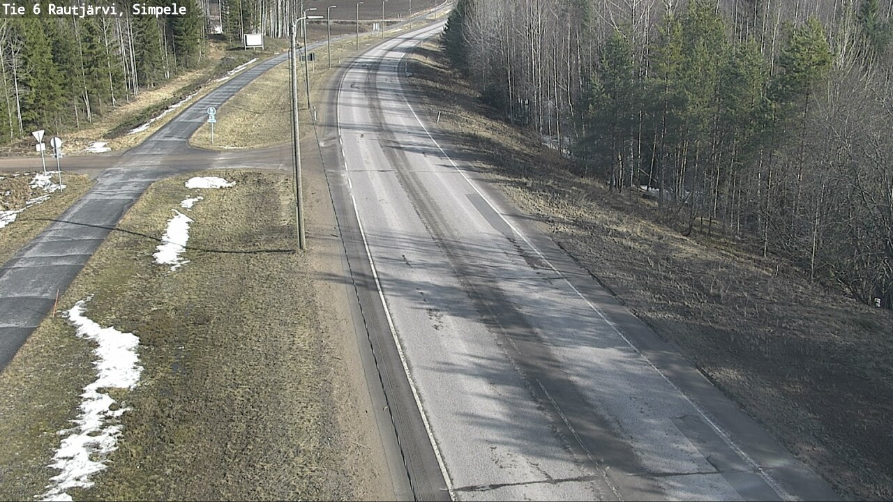 Weather Camera Image Väg 6 Rautjärvi, Simpele, Rautjärvi, Etelä-Karjala