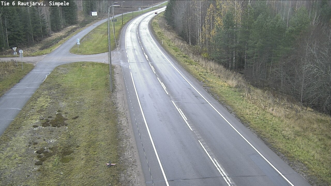 Weather Camera Image Road 6 Rautjärvi, Simpele, Rautjärvi, Etelä-Karjala