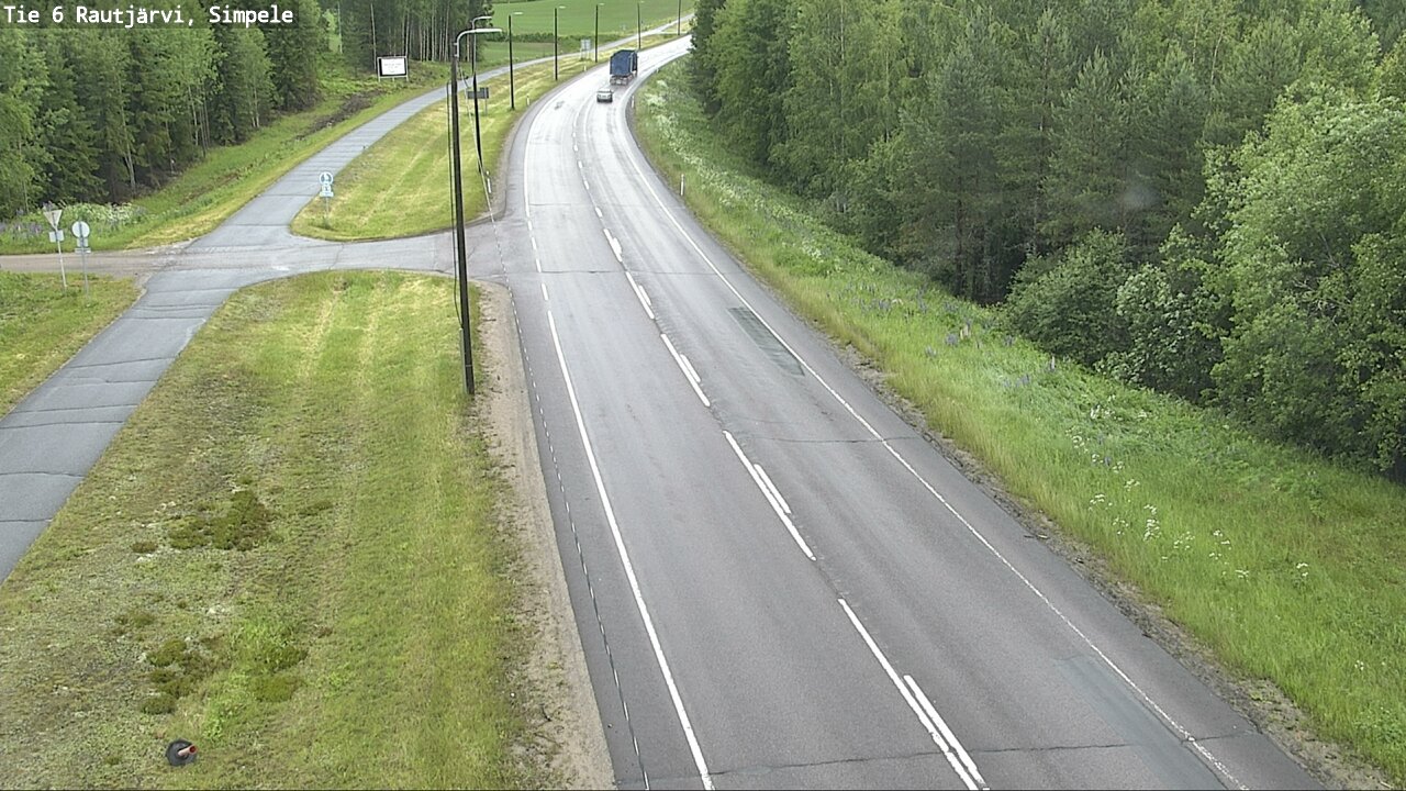 Weather Camera Image Väg 6 Rautjärvi, Simpele, Rautjärvi, Etelä-Karjala