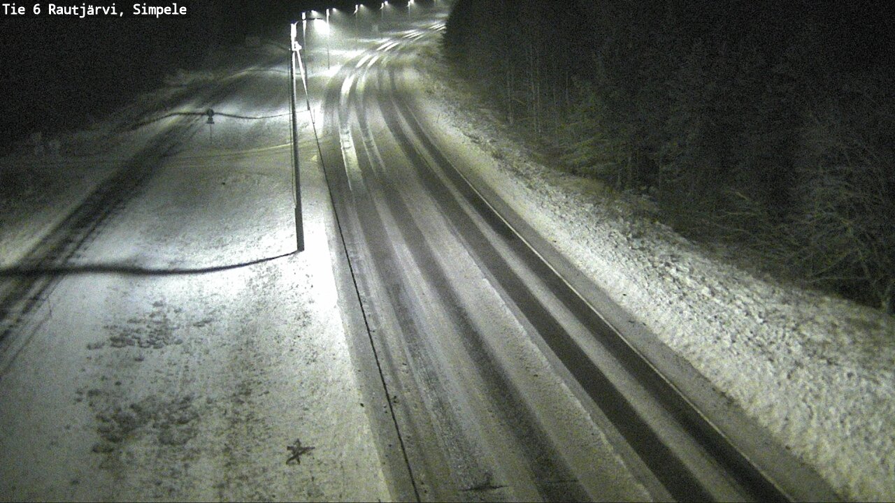 Weather Camera Image Road 6 Rautjärvi, Simpele, Rautjärvi, Etelä-Karjala