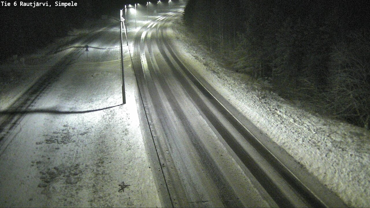 Weather Camera Image Road 6 Rautjärvi, Simpele, Rautjärvi, Etelä-Karjala