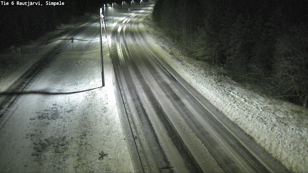Weather Camera Image Road 6 Rautjärvi, Simpele, Rautjärvi, Etelä-Karjala