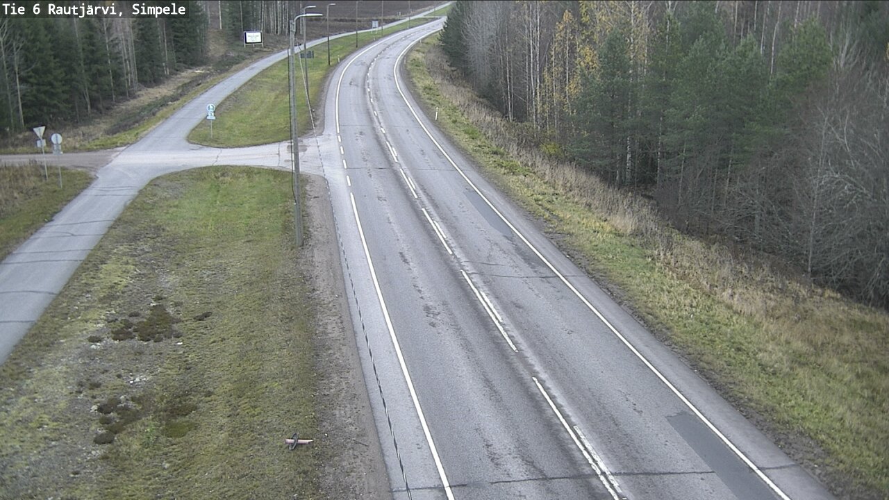Weather Camera Image Road 6 Rautjärvi, Simpele, Rautjärvi, Etelä-Karjala