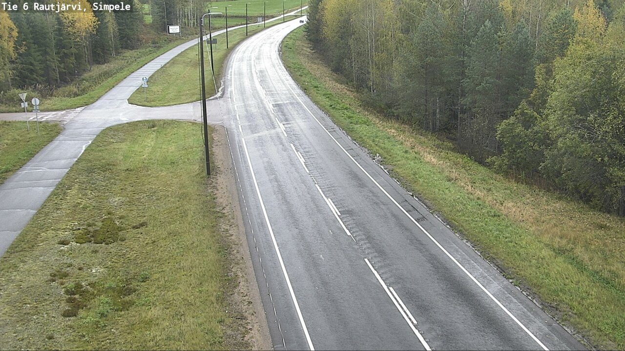 Weather Camera Image Väg 6 Rautjärvi, Simpele, Rautjärvi, Etelä-Karjala