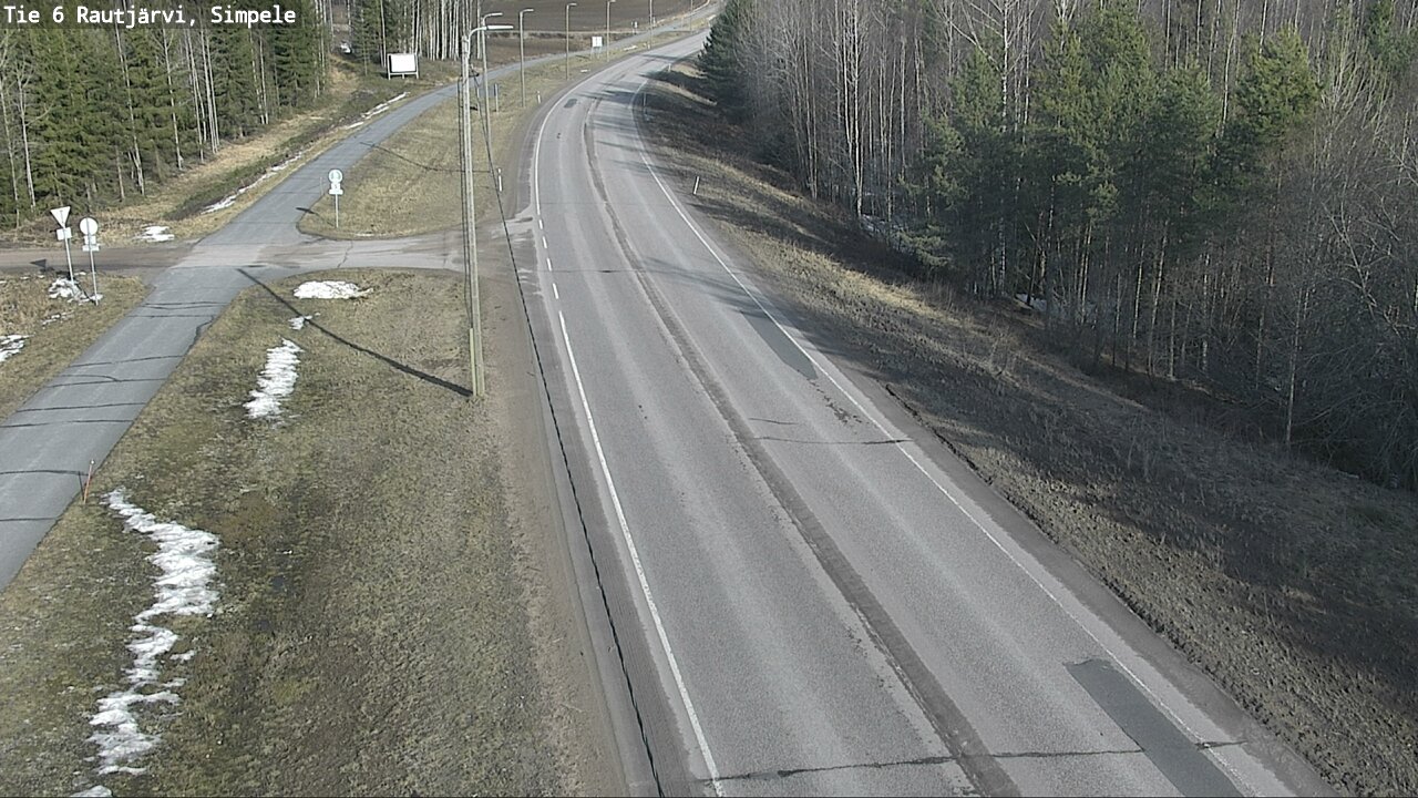 Weather Camera Image Road 6 Rautjärvi, Simpele, Rautjärvi, Etelä-Karjala