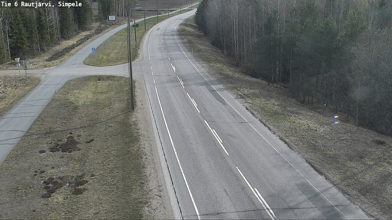 Weather Camera Image Road 6 Rautjärvi, Simpele, Rautjärvi, Etelä-Karjala