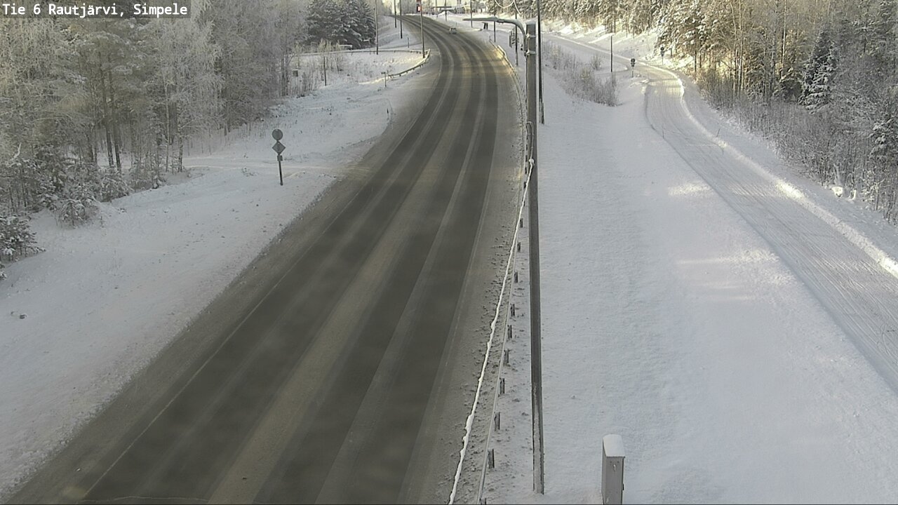 Weather Camera Image Väg 6 Rautjärvi, Simpele, Rautjärvi, Etelä-Karjala