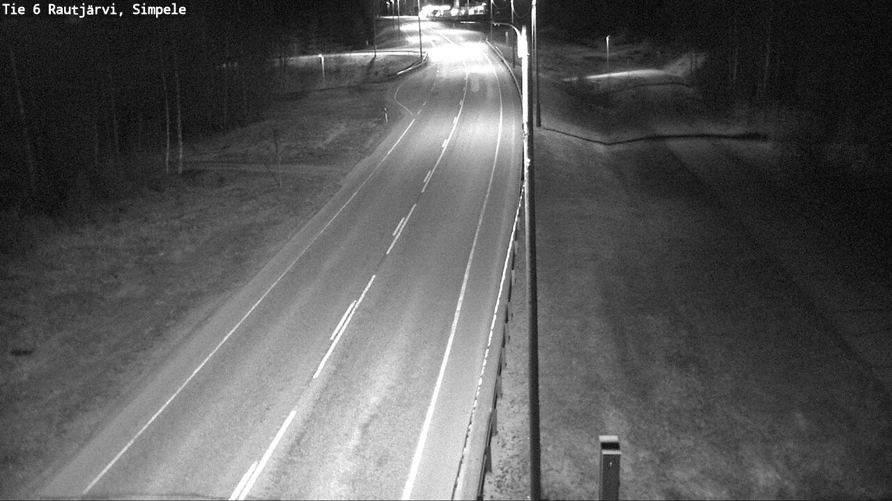 Weather Camera Image Väg 6 Rautjärvi, Simpele, Rautjärvi, Etelä-Karjala