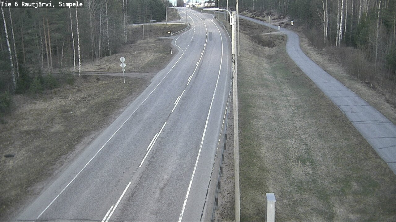Weather Camera Image Väg 6 Rautjärvi, Simpele, Rautjärvi, Etelä-Karjala