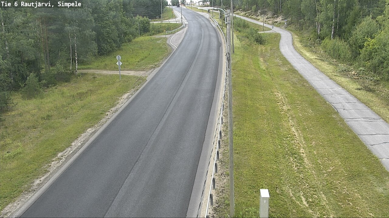 Weather Camera Image Road 6 Rautjärvi, Simpele, Rautjärvi, Etelä-Karjala