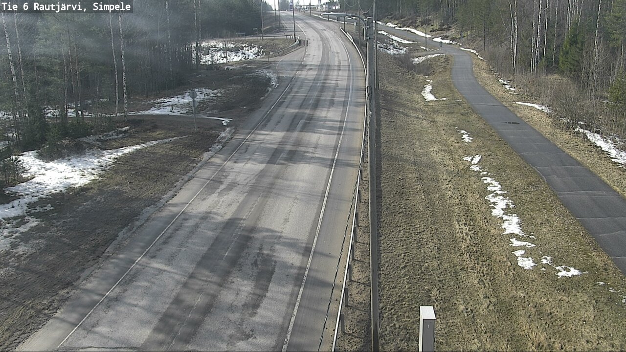 Weather Camera Image Road 6 Rautjärvi, Simpele, Rautjärvi, Etelä-Karjala