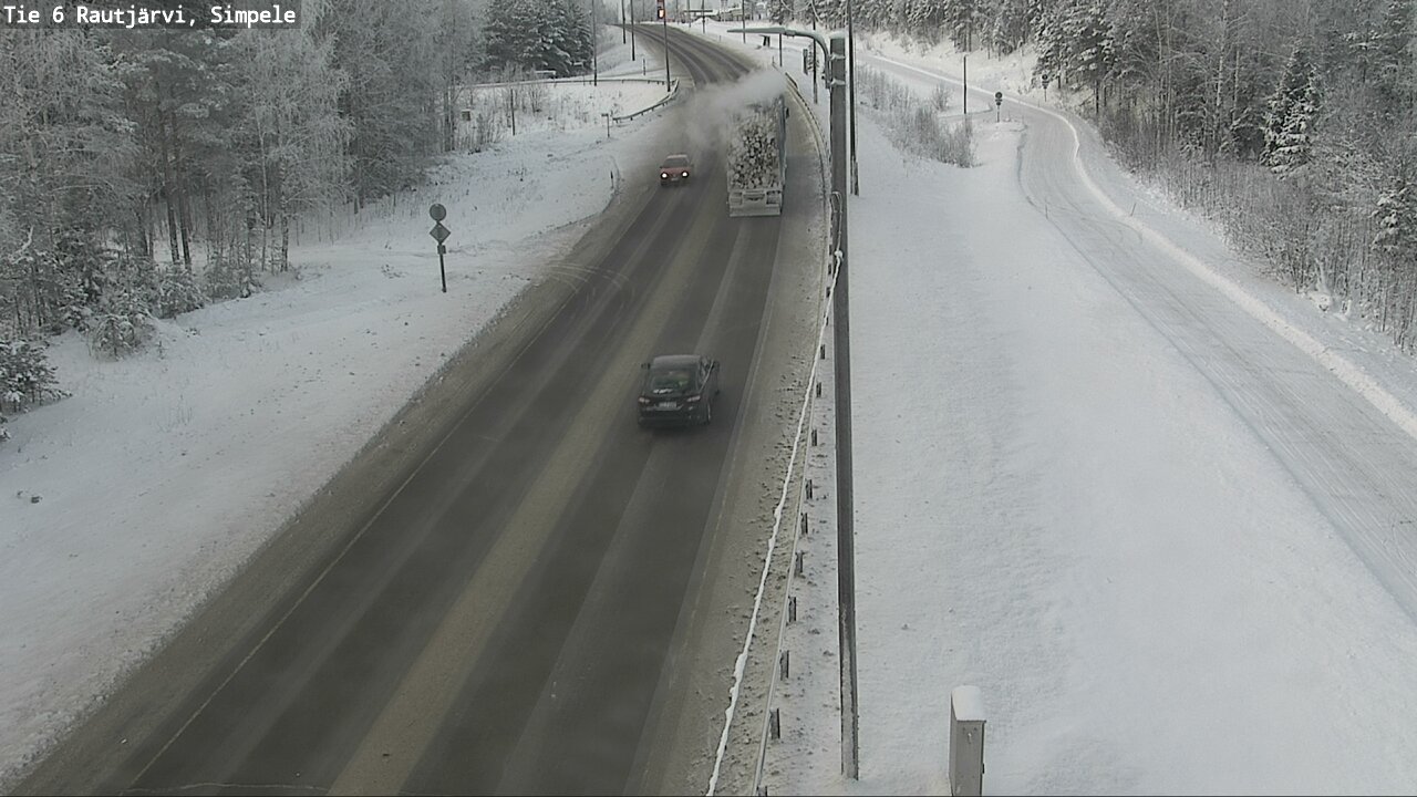 Weather Camera Image Väg 6 Rautjärvi, Simpele, Rautjärvi, Etelä-Karjala