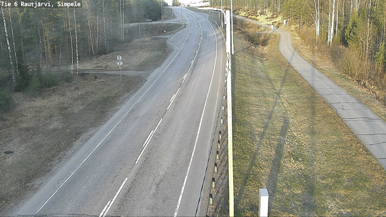 Weather Camera Image Väg 6 Rautjärvi, Simpele, Rautjärvi, Etelä-Karjala