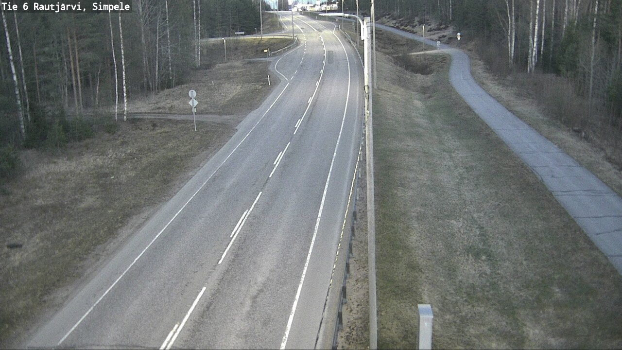 Weather Camera Image Väg 6 Rautjärvi, Simpele, Rautjärvi, Etelä-Karjala