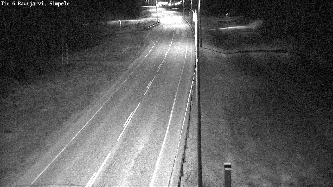 Weather Camera Image Väg 6 Rautjärvi, Simpele, Rautjärvi, Etelä-Karjala