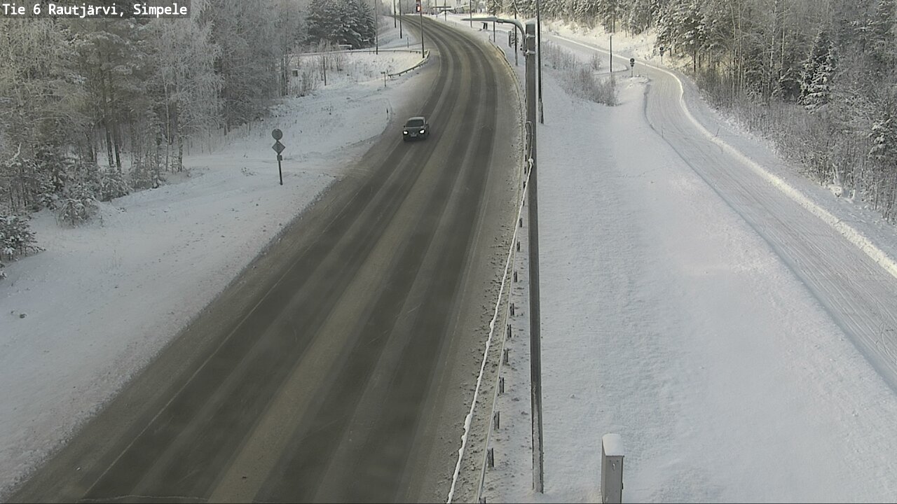 Weather Camera Image Väg 6 Rautjärvi, Simpele, Rautjärvi, Etelä-Karjala