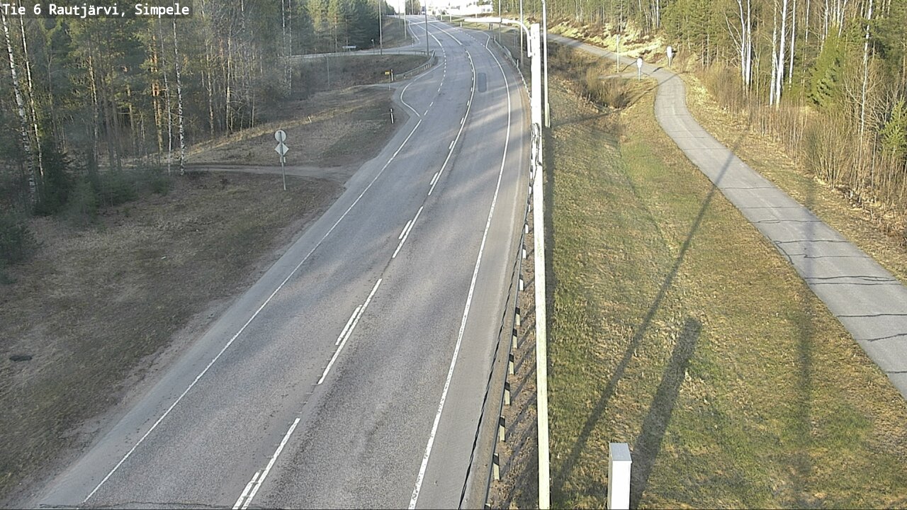Weather Camera Image Väg 6 Rautjärvi, Simpele, Rautjärvi, Etelä-Karjala