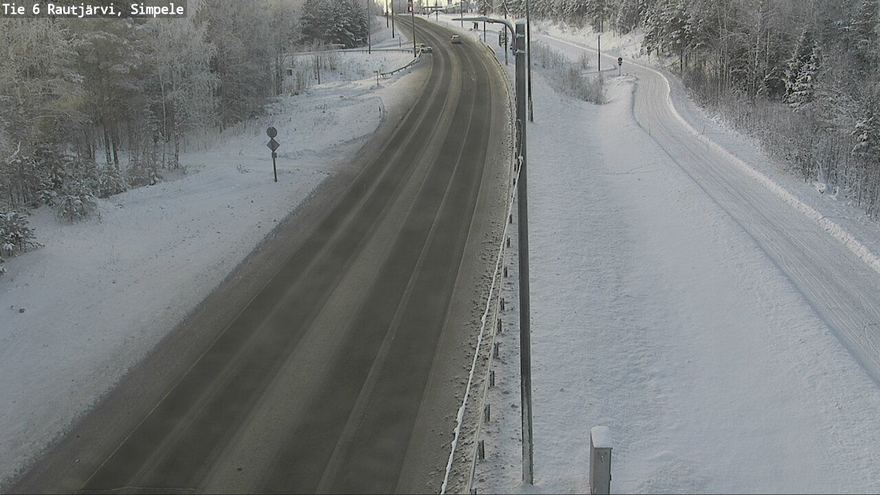 Weather Camera Image Väg 6 Rautjärvi, Simpele, Rautjärvi, Etelä-Karjala