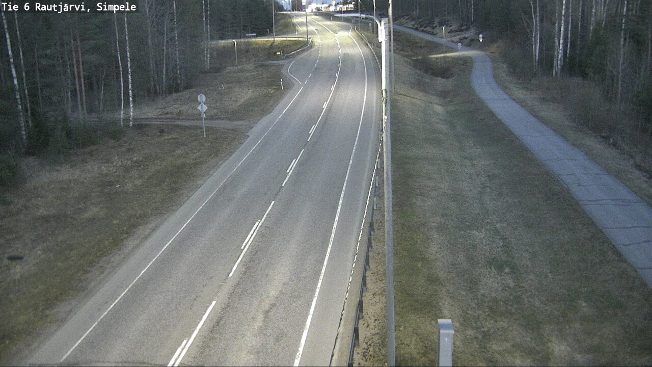 Weather Camera Image Väg 6 Rautjärvi, Simpele, Rautjärvi, Etelä-Karjala