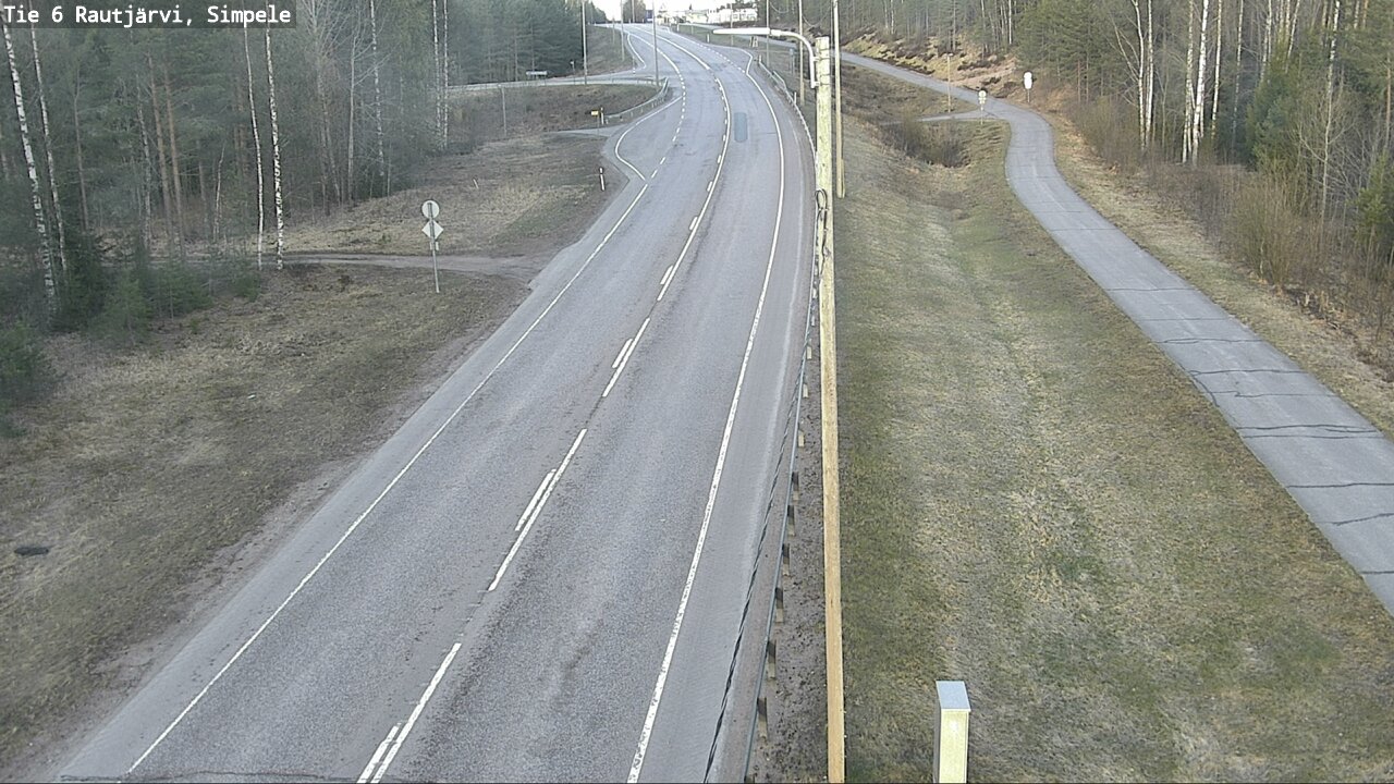 Weather Camera Image Väg 6 Rautjärvi, Simpele, Rautjärvi, Etelä-Karjala