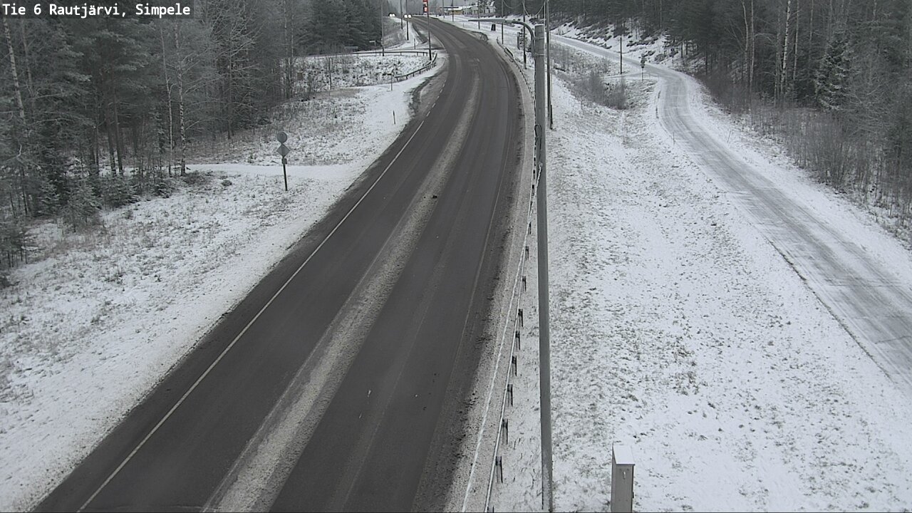 Weather Camera Image Road 6 Rautjärvi, Simpele, Rautjärvi, Etelä-Karjala