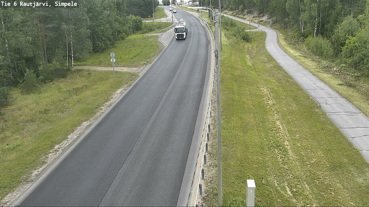 Weather Camera Image Road 6 Rautjärvi, Simpele, Rautjärvi, Etelä-Karjala