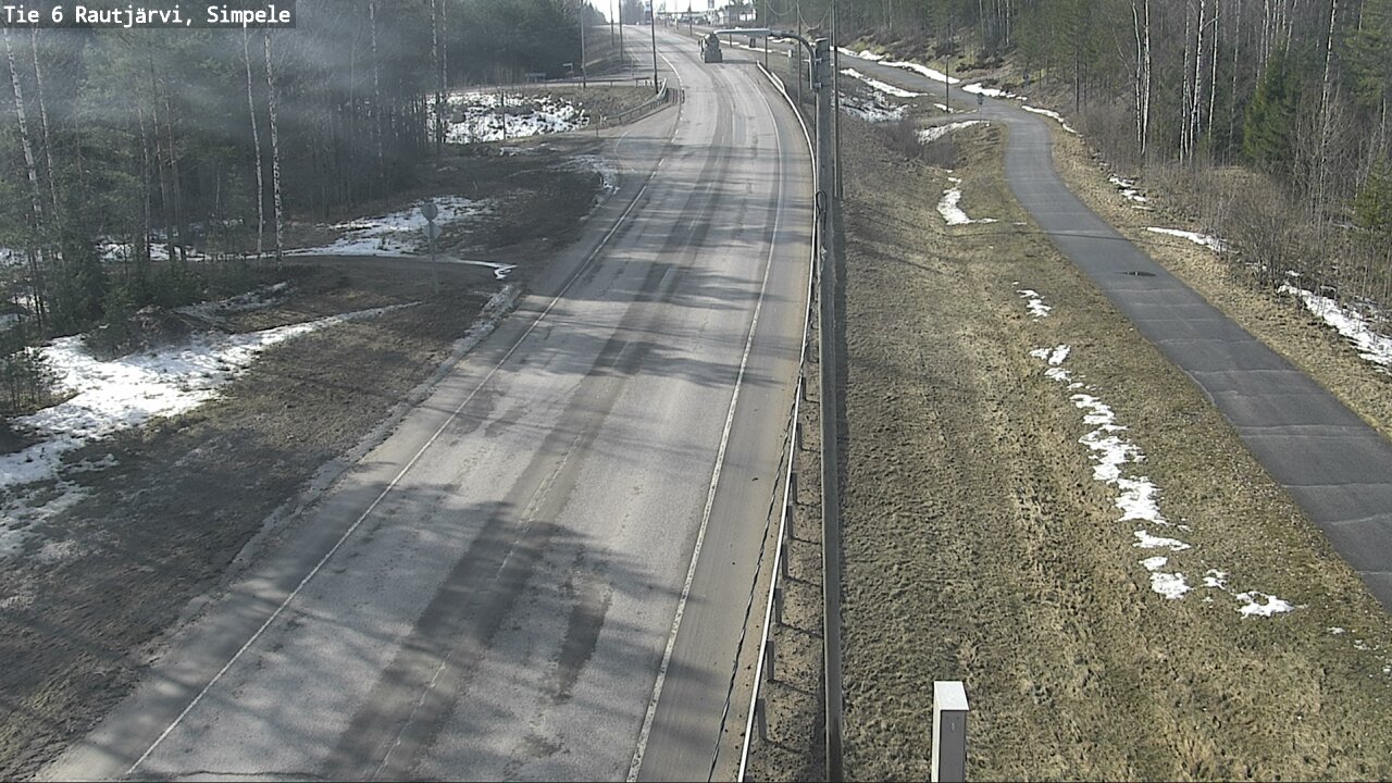Weather Camera Image Road 6 Rautjärvi, Simpele, Rautjärvi, Etelä-Karjala