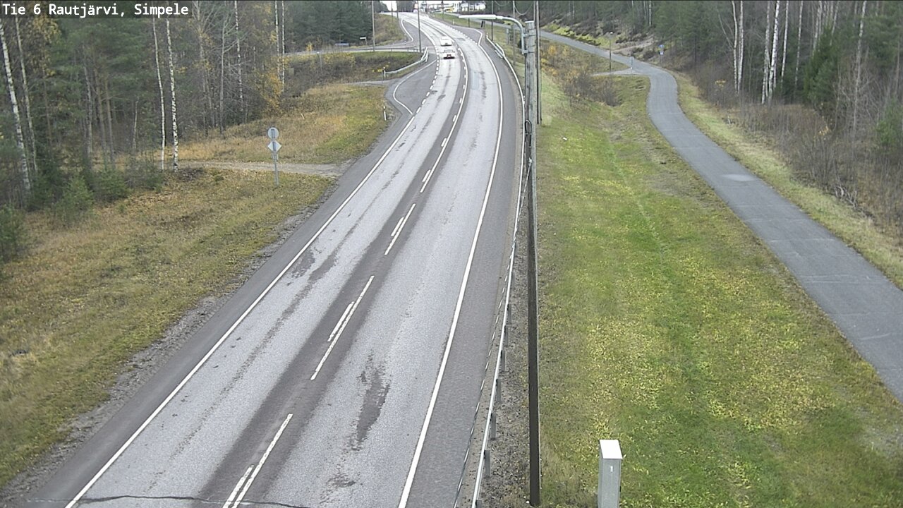 Weather Camera Image Väg 6 Rautjärvi, Simpele, Rautjärvi, Etelä-Karjala