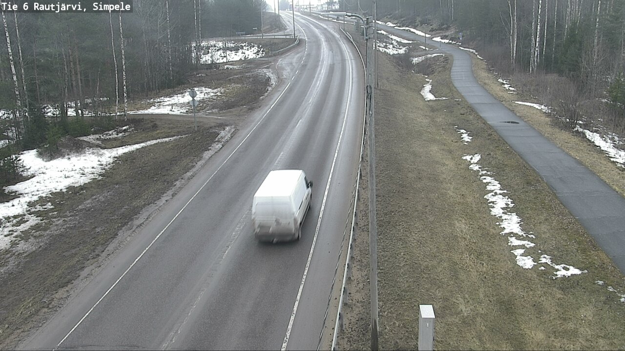 Weather Camera Image Väg 6 Rautjärvi, Simpele, Rautjärvi, Etelä-Karjala