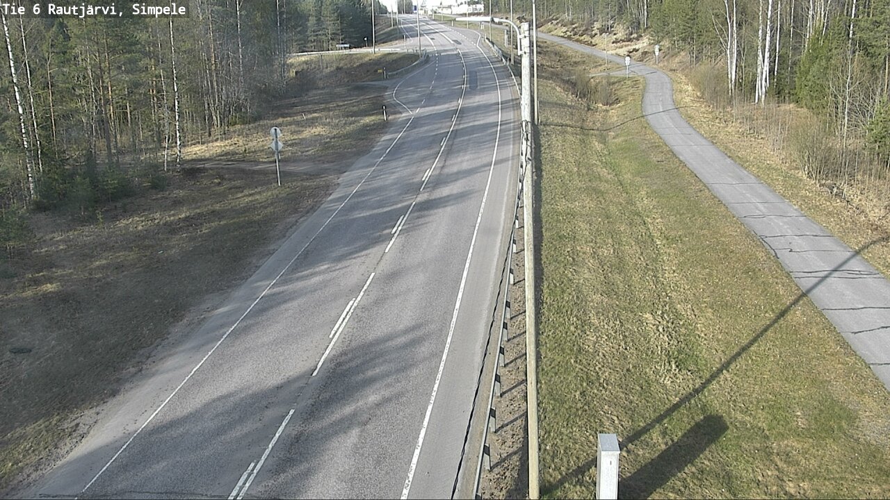Weather Camera Image Väg 6 Rautjärvi, Simpele, Rautjärvi, Etelä-Karjala