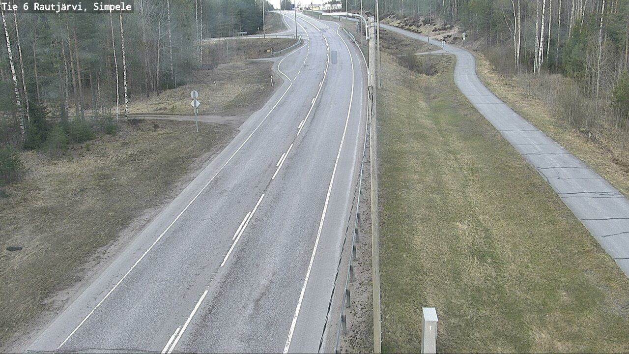 Weather Camera Image Väg 6 Rautjärvi, Simpele, Rautjärvi, Etelä-Karjala