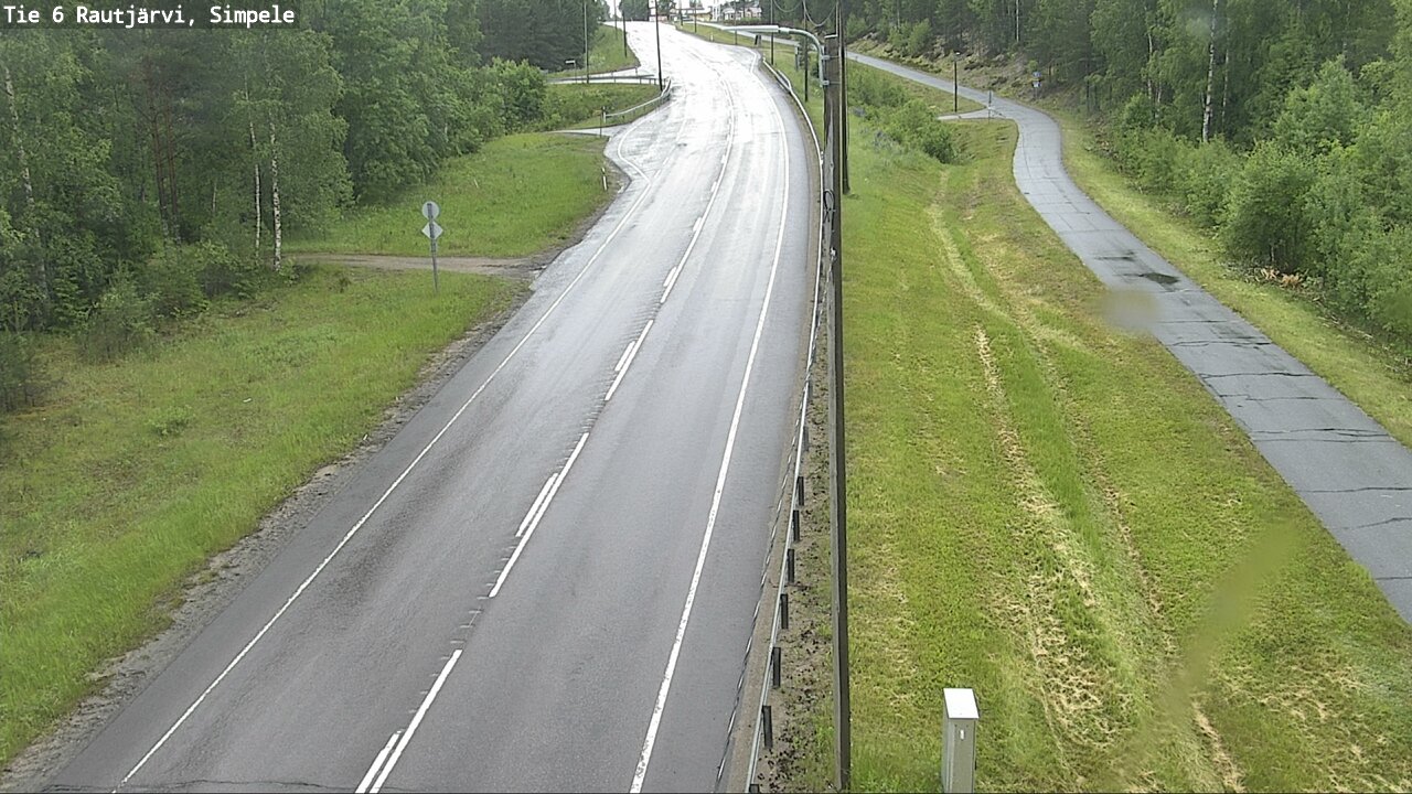 Weather Camera Image Väg 6 Rautjärvi, Simpele, Rautjärvi, Etelä-Karjala