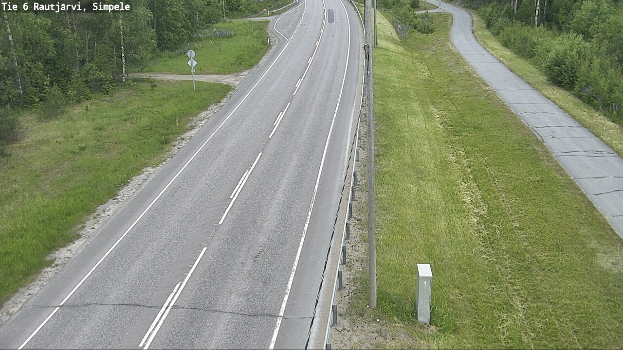 Weather Camera Image Road 6 Rautjärvi, Simpele, Rautjärvi, Etelä-Karjala