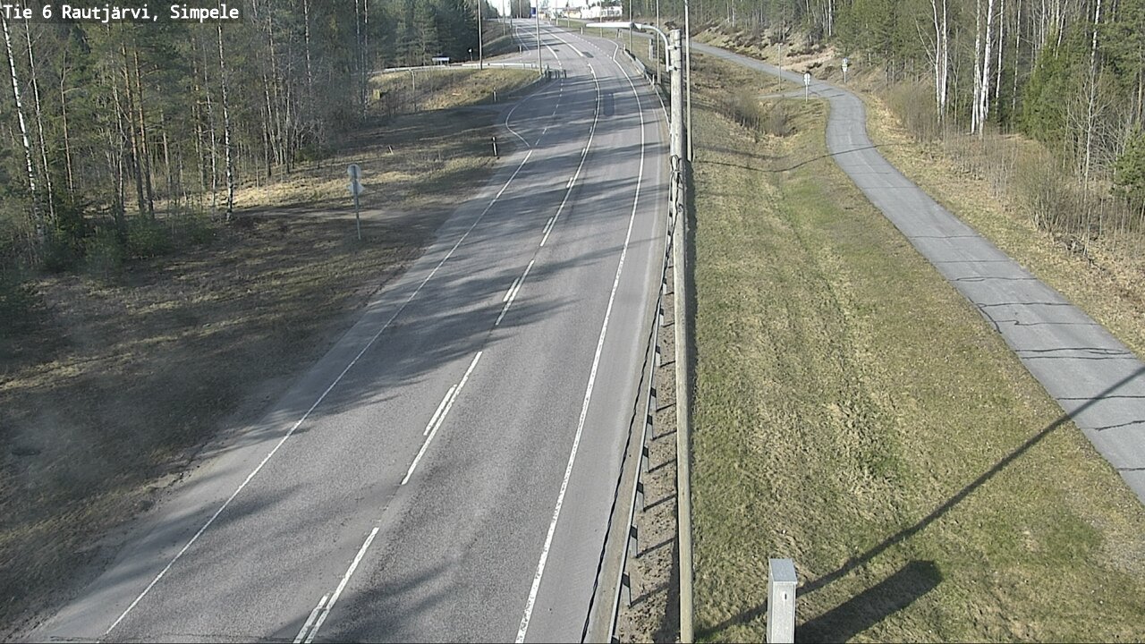 Weather Camera Image Väg 6 Rautjärvi, Simpele, Rautjärvi, Etelä-Karjala