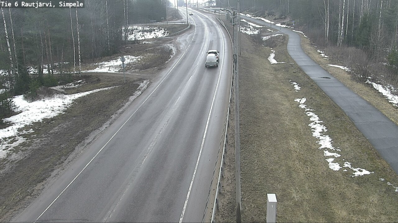 Weather Camera Image Väg 6 Rautjärvi, Simpele, Rautjärvi, Etelä-Karjala