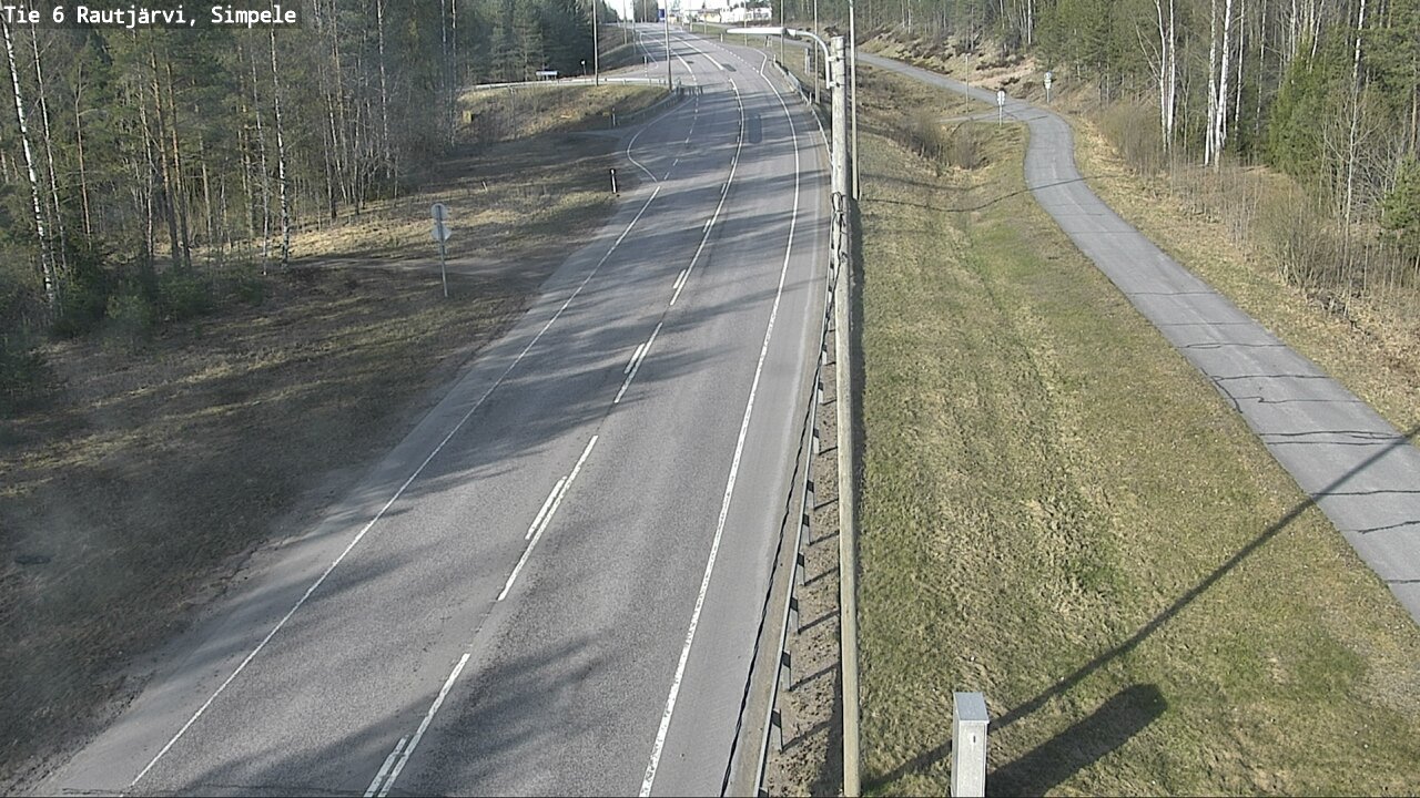 Weather Camera Image Väg 6 Rautjärvi, Simpele, Rautjärvi, Etelä-Karjala