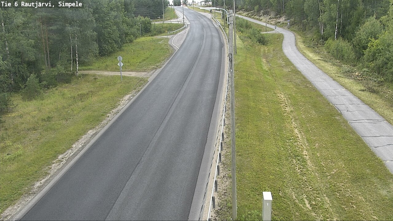 Weather Camera Image Road 6 Rautjärvi, Simpele, Rautjärvi, Etelä-Karjala