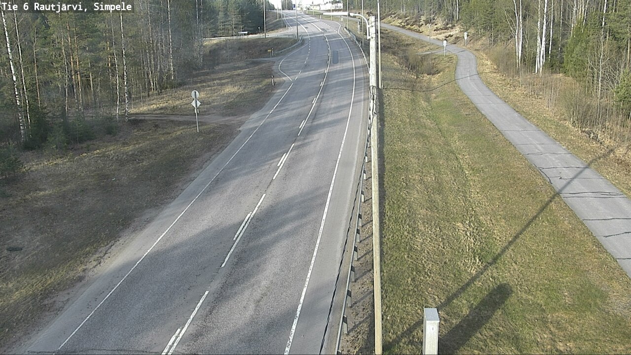 Weather Camera Image Väg 6 Rautjärvi, Simpele, Rautjärvi, Etelä-Karjala