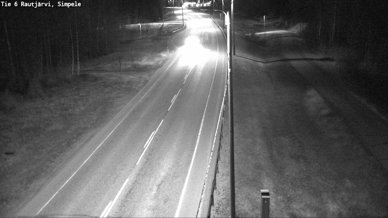 Weather Camera Image Väg 6 Rautjärvi, Simpele, Rautjärvi, Etelä-Karjala