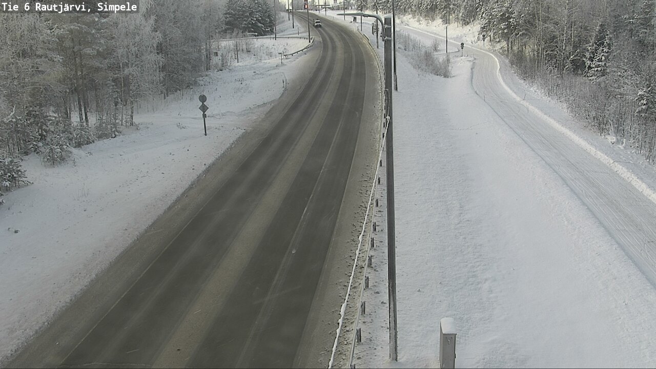 Weather Camera Image Väg 6 Rautjärvi, Simpele, Rautjärvi, Etelä-Karjala